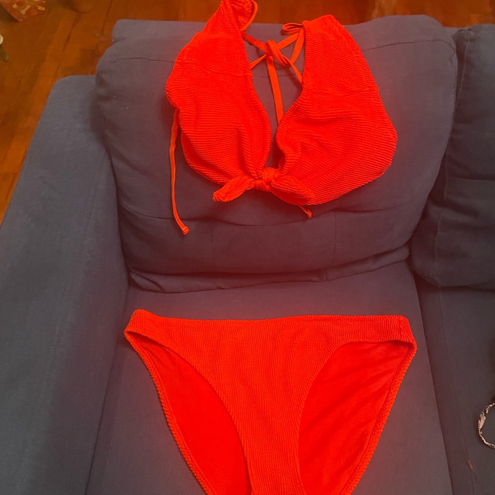 Orange plus size bikini